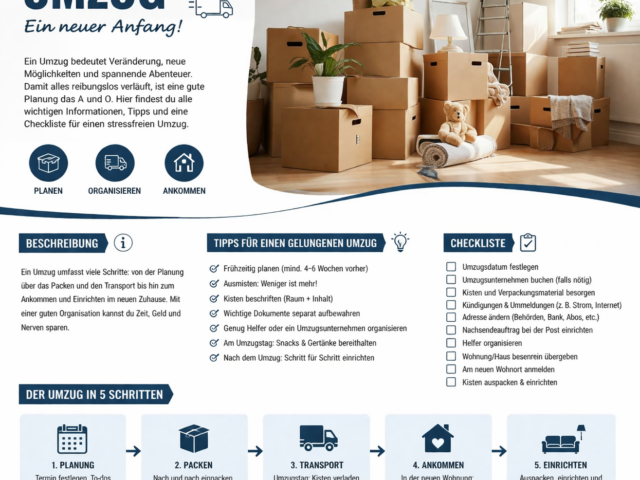 Umzug richtig planen: Die beste Anleitung für einen stressfreien Wohnungswechsel