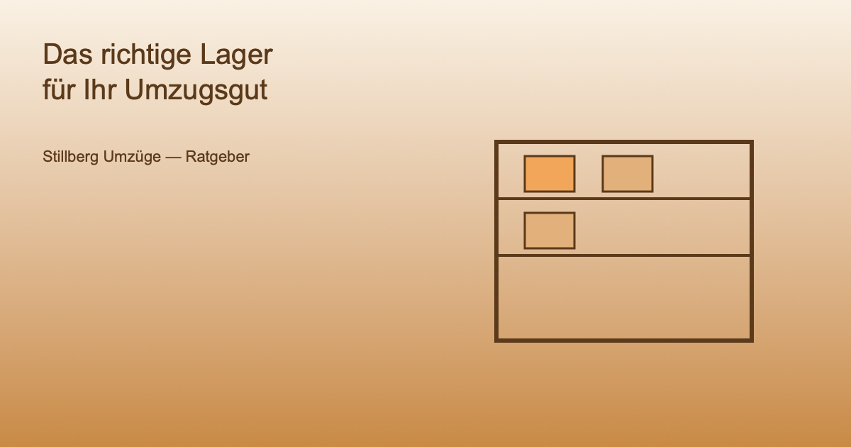 Illustration: Lagerregal mit Kartons als Symbol für ein Möbellager