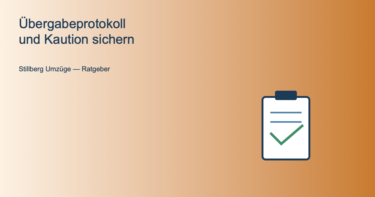 Illustration eines Klemmbretts mit Checkliste und Häkchen als Symbol für das Übergabeprotokoll