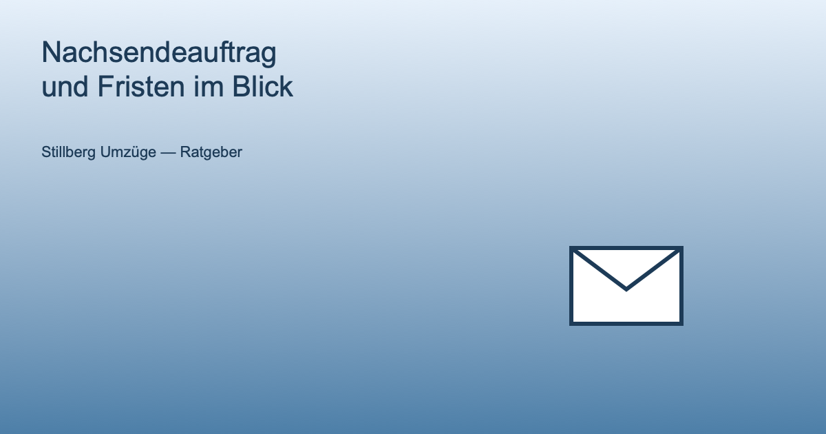 Illustration eines Briefumschlags als Symbol für den Nachsendeauftrag bei der Post